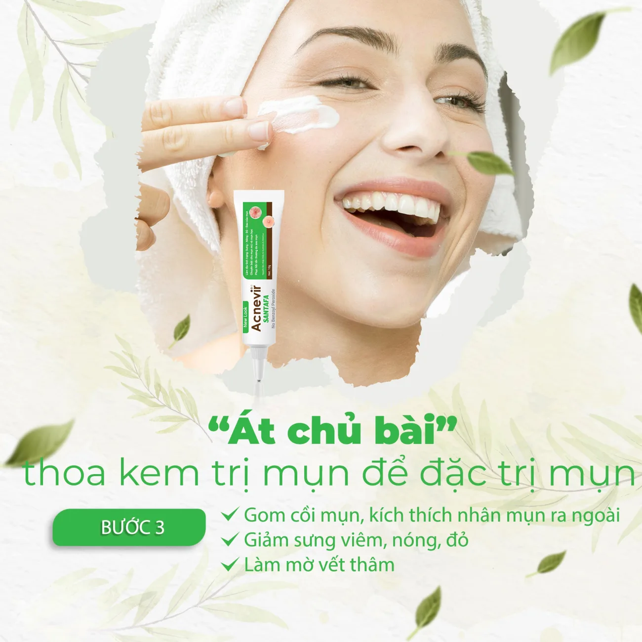 Sạch mụn - sáng da chỉ với 3 bước đơn giản mỗi ngày bộ kem trị mụn4
