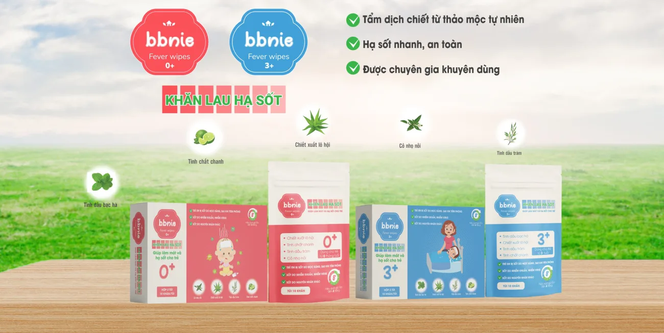 Cách dùng khăn lau hạ sốt Bbine an toàn - đúng cách - hạ sốt nhanh cho bé Khăn-lau-hạ-sốt-Bbine1