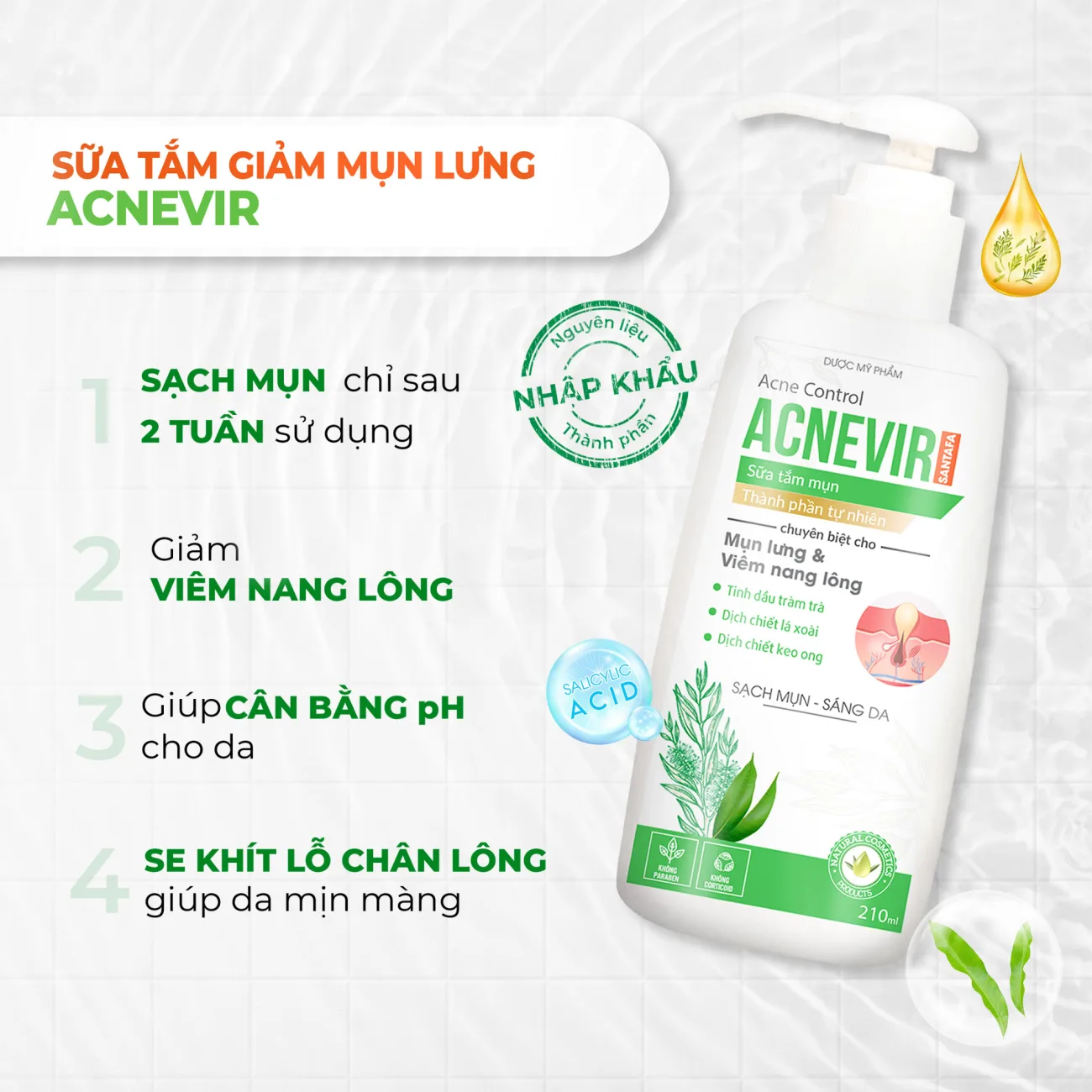 Mụn lưng - Nguyên nhân và cách khắc phục Sua-tam-mun-lung
