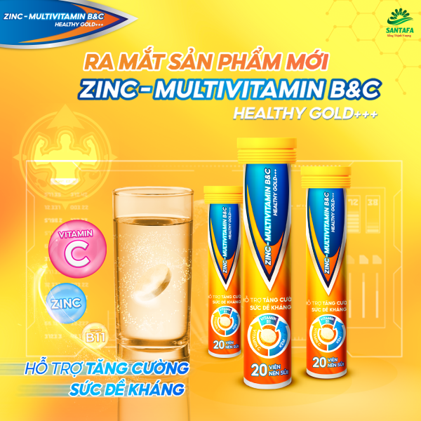 Ra mắt sản phẩm mới: Zinc Multivitamin B&C Healthy Gold +++ - Bổ sung vitamin, tăng cường sức đề kháng