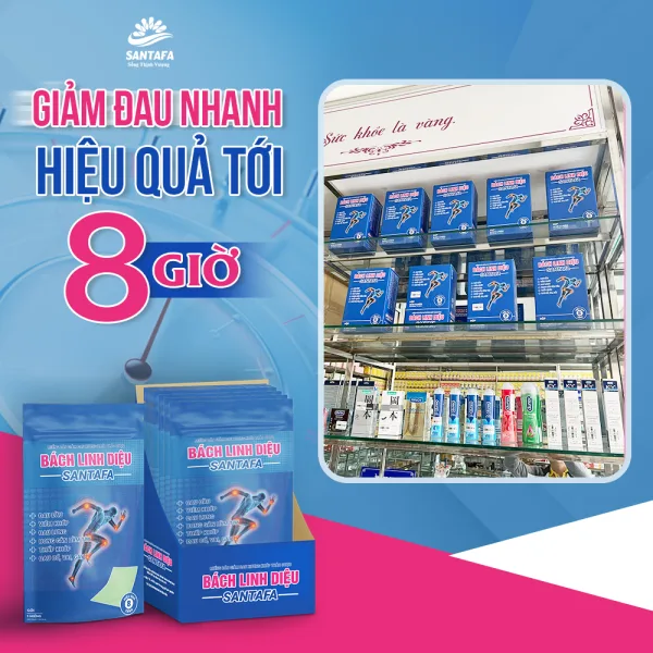 Hộp miếng dán giảm đau thảo dược Bách Linh Diệu phủ sóng tại các nhà thuốc/quầy thuốc trên cả nước