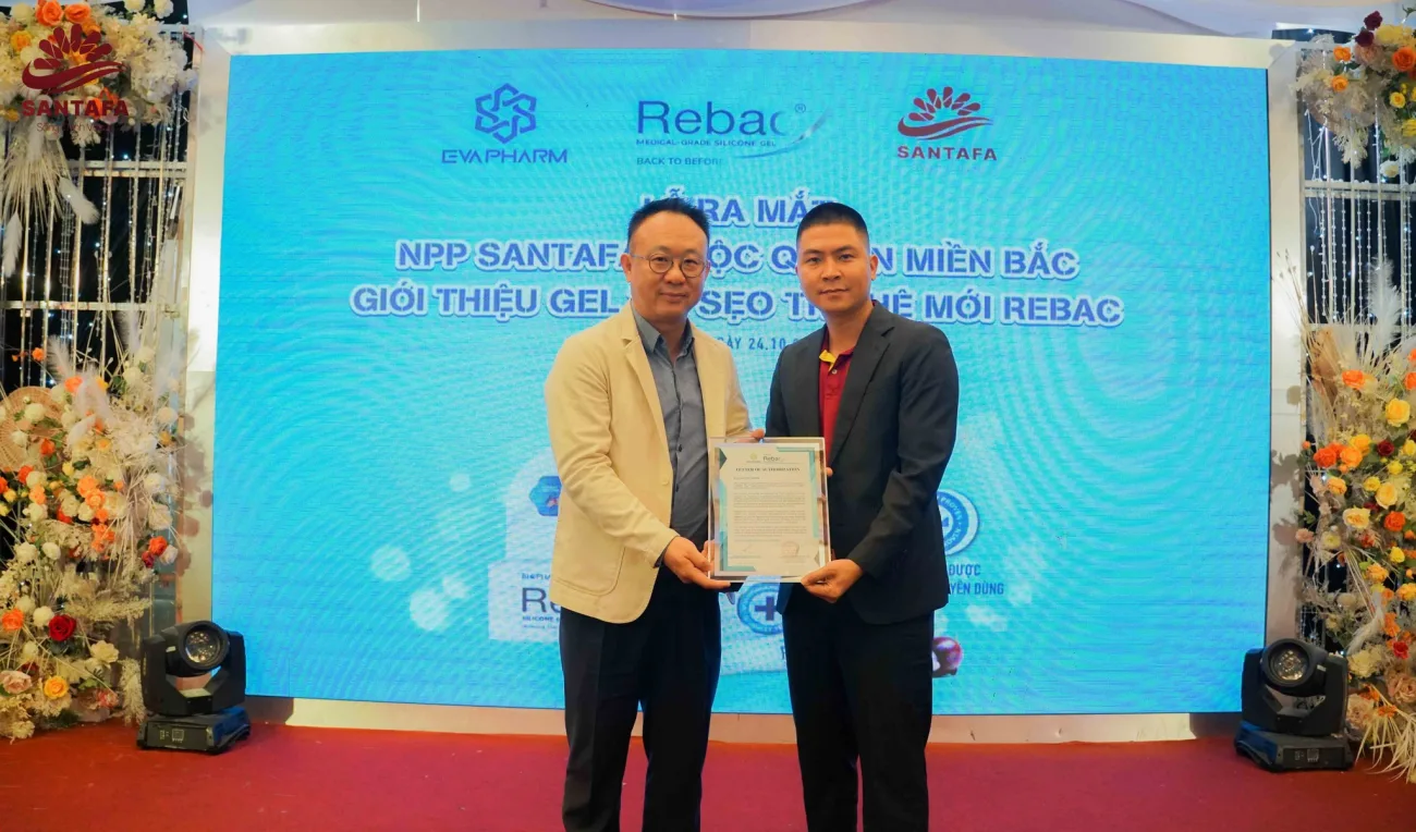 Dược Mỹ phẩm Santafa chính thức trở thành nhà phân phối độc quyền Miền Bắc - Gel trị sẹo thế hệ mới Rebac Dược Mỹ phẩm Santafa chính thức trở thành nhà phân phối độc quyền Miền Bắc - Gel trị sẹo thế hệ mới Rebac