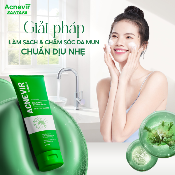 Sữa rửa mặt Acnevir - Giải pháp làm sạch & chăm sóc da mụn chuẩn dịu nhẹ sua-rua-mat-acnevir