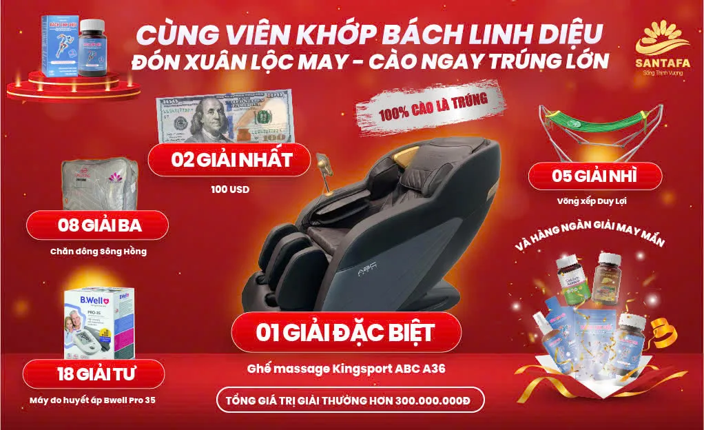 Cùng Viên Khớp Bách Linh Diệu: Đón Xuân Lộc May - Cào Ngay Trúng Lớn Cùng Viên Khớp Bách Linh Diệu: Đón Xuân Lộc May - Cào Ngay Trúng Lớn
