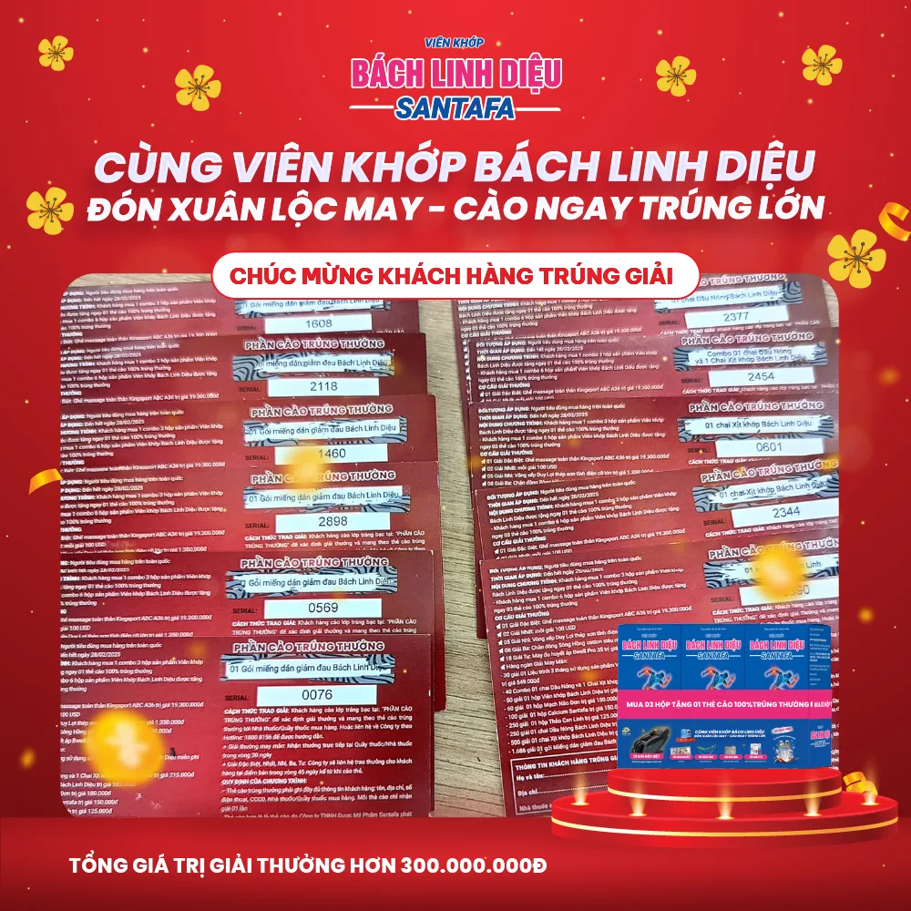 Hé lộ chủ nhân những thẻ cào may mắn đầu tiên của chương trình "CÙNG VIÊN KHỚP BÁCH LINH DIỆU: ĐÓN XUÂN LỘC MAY - CÀO NGAY TRÚNG LỚN" Hé lộ chủ nhân những thẻ cào may mắn đầu tiên của chương trình "CÙNG VIÊN KHỚP BÁCH LINH DIỆU: ĐÓN XUÂN LỘC MAY - CÀO NGAY TRÚNG LỚN"