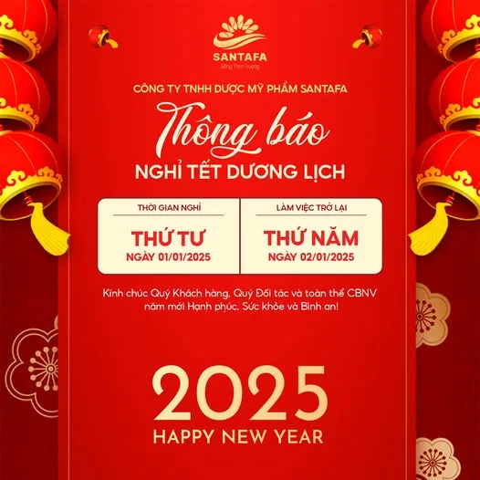 [Thông báo]: Lịch nghỉ Tết Dương lịch 2025