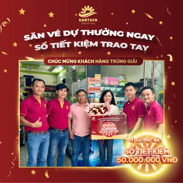 Dược Mỹ phẩm Santafa tưng bừng trao giải chương trình quay số “Săn vé dự thưởng ngay - Sổ tiết kiệm trao tay”