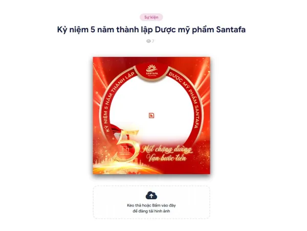 Cùng thay avatar chào mừng Kỷ niệm 5 năm thành lập Dược Mỹ phẩm Santafa: "Một chặng đường - Vạn bước tiến" 