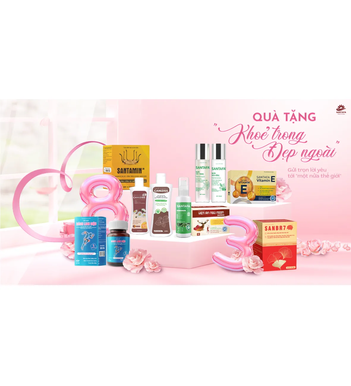 8/3 tặng quà "Khoẻ trong - Đẹp ngoài" - Gửi trọn lời yêu tới "Một nửa thế giới" 8/3 tặng quà "Khoẻ trong - Đẹp ngoài" - Gửi trọn lời yêu tới "Một nửa thế giới"