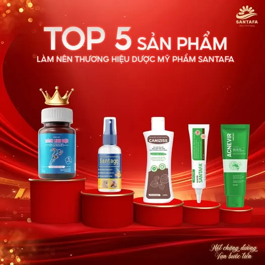 Top 5 sản phẩm làm nên thương hiệu Dược Mỹ phẩm Santafa trong 5 năm qua
