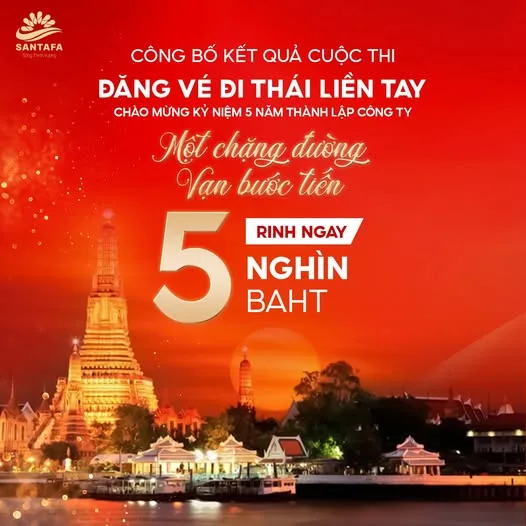 [Công bố kết quả cuộc thi] "Đăng vé đi Thái Lan liền tay - Rinh ngay 5 nghìn Baht"