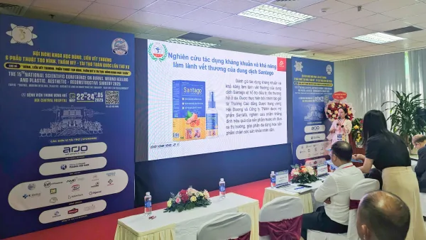 Xịt vết thương Santago: Ghi dấu ấn tại Hội nghị bỏng, Liền vết thương, Phẫu thuật tạo hình, Thẩm mỹ và Tái tạo toàn quốc lần thứ XV