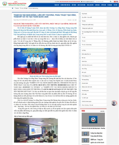 Xịt vết thương Santago: Ghi dấu ấn tại Hội nghị bỏng, Liền vết thương, Phẫu thuật tạo hình, Thẩm mỹ và Tái tạo toàn quốc lần thứ XV