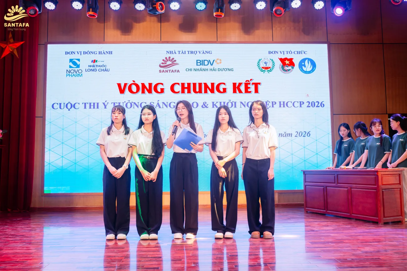 DƯỢC MỸ PHẨM SANTAFA – NHÀ TÀI TRỢ VÀNG: CUỘC THI “Ý TƯỞNG SÁNG TẠO & KHỞI NGHIỆP HCCP 2026”