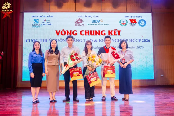 DƯỢC MỸ PHẨM SANTAFA – NHÀ TÀI TRỢ VÀNG: CUỘC THI “Ý TƯỞNG SÁNG TẠO & KHỞI NGHIỆP HCCP 2026”