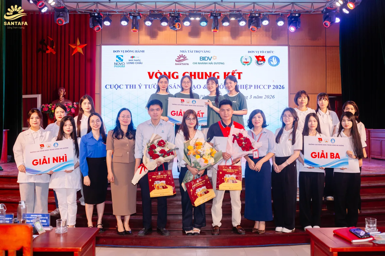 DƯỢC MỸ PHẨM SANTAFA – NHÀ TÀI TRỢ VÀNG: CUỘC THI “Ý TƯỞNG SÁNG TẠO & KHỞI NGHIỆP HCCP 2026”