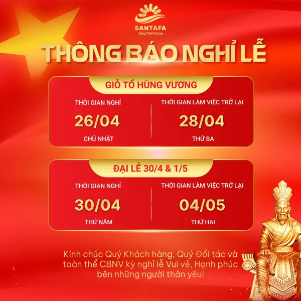 [THÔNG BÁO]: LỊCH NGHỈ LỄ GIỖ TỔ HÙNG VƯƠNG 10/03 VÀ 30/04-01/05