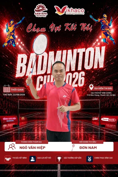 LỘ DIỆN ĐỘI HÌNH SANTAFA – SẴN SÀNG “CHINH CHIẾN” TẠI SANTAFA – VIKHACO BADMINTON CUP 2026