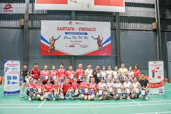 KHÉP LẠI "SANTAFA – VIKHACO BADMINTON CUP 2026": THẮNG TRÊN SÂN ĐẤU – GẮN KẾT SAU ĐƯỜNG CẦU!