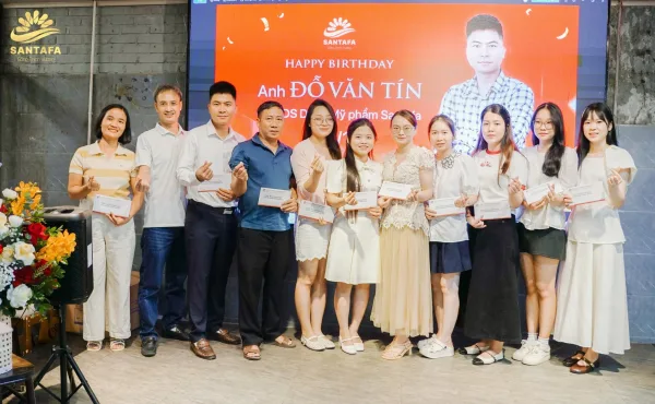 SANTAFA RỘN RÀNG CHÚC MỪNG SINH NHẬT CEO.DS ĐỖ VĂN TÍN & CBNV QUÝ IV
